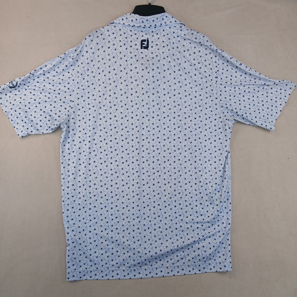 Footjoy Large Mens Polo Shirt Floral 23x30 FLAWS Golf Stretch Performance - Picture 14 of 16